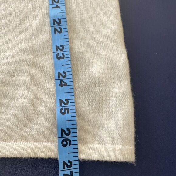 Charlotte Brody Cashmere Sweater Womens M Cream Bell Sleeve Minimalist Luxe - Picture 8 of 10